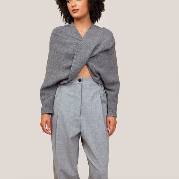 beaufille Sweaters - BEAUFILLE TWIST SWEATER - GREY